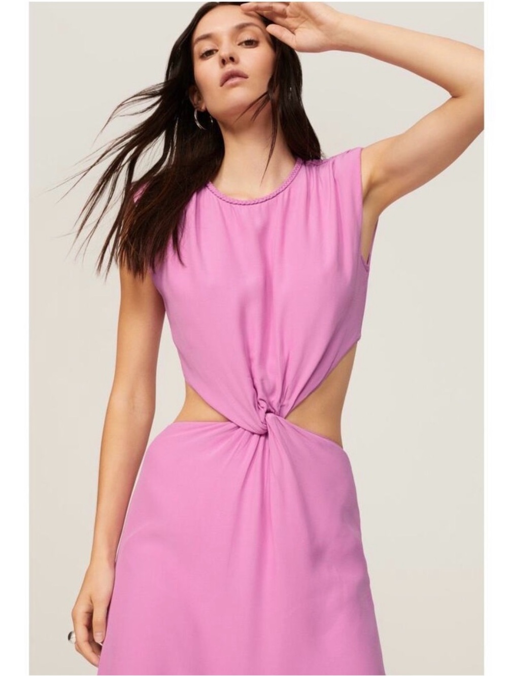 Scotch & Soda pink Cut-Out knotted dress US 4